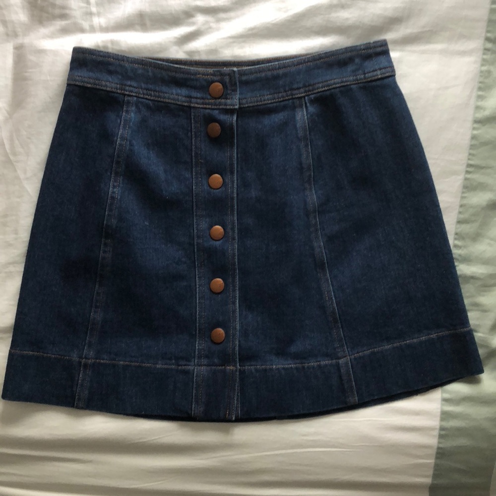 Madewell Metropolis Snap Jean Skirt